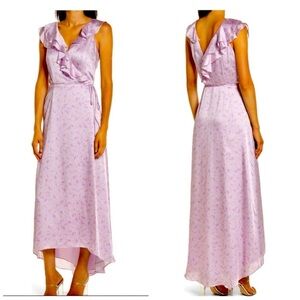 NWT WAYF “Sylvia” Sleeveless Ruffle High/Low Wrap Dress